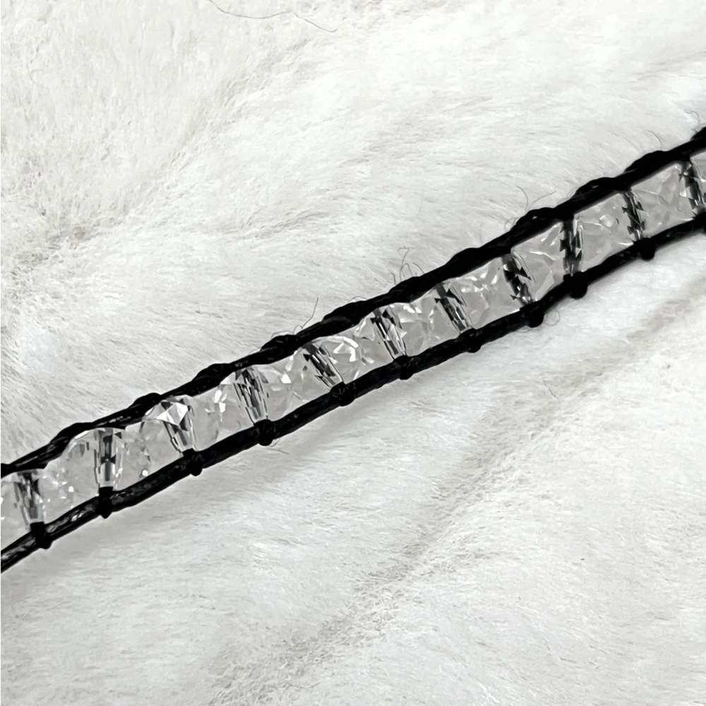 Adjustable Faceted Crystal Bracelet